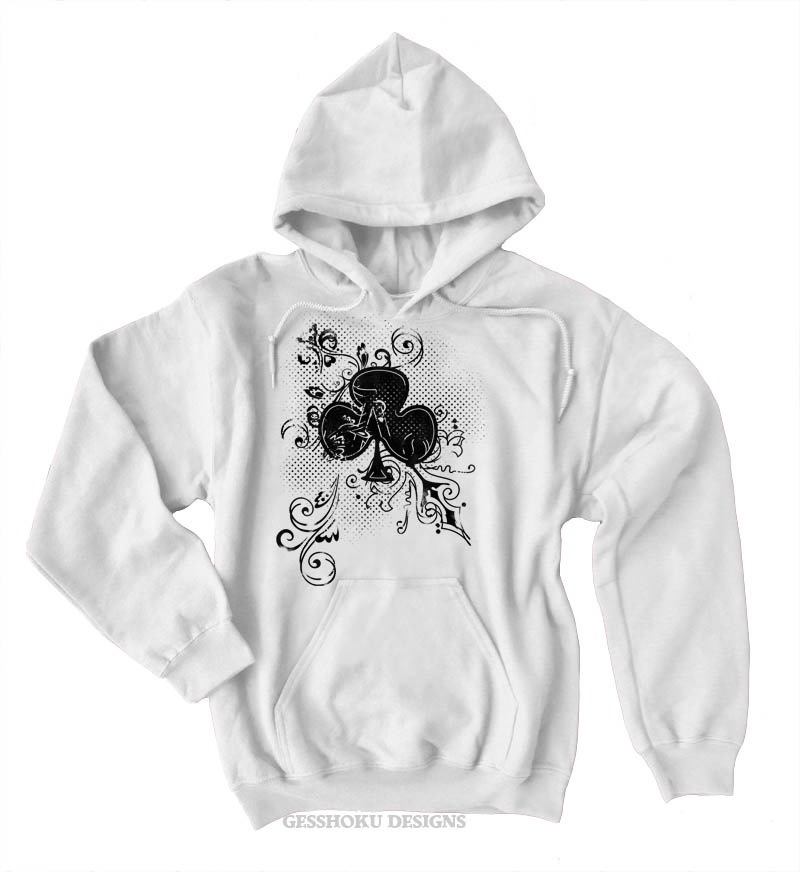 Ace of Clovers Pullover Hoodie - White