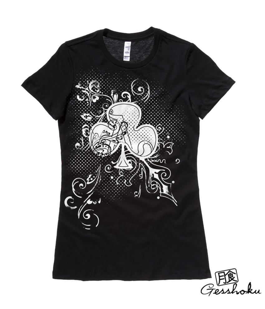 Ace of Clovers Ladies T-shirt - Black