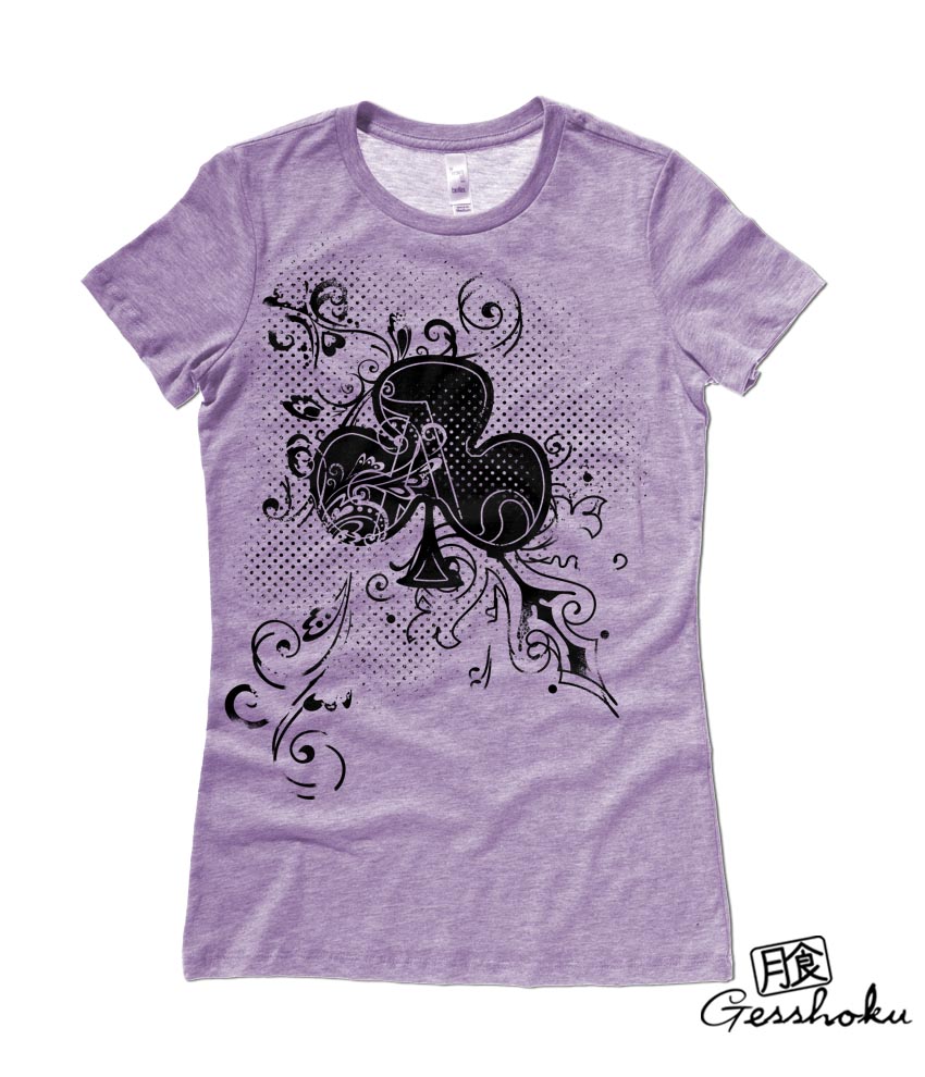 Ace of Clovers Ladies T-shirt - Heather Purple