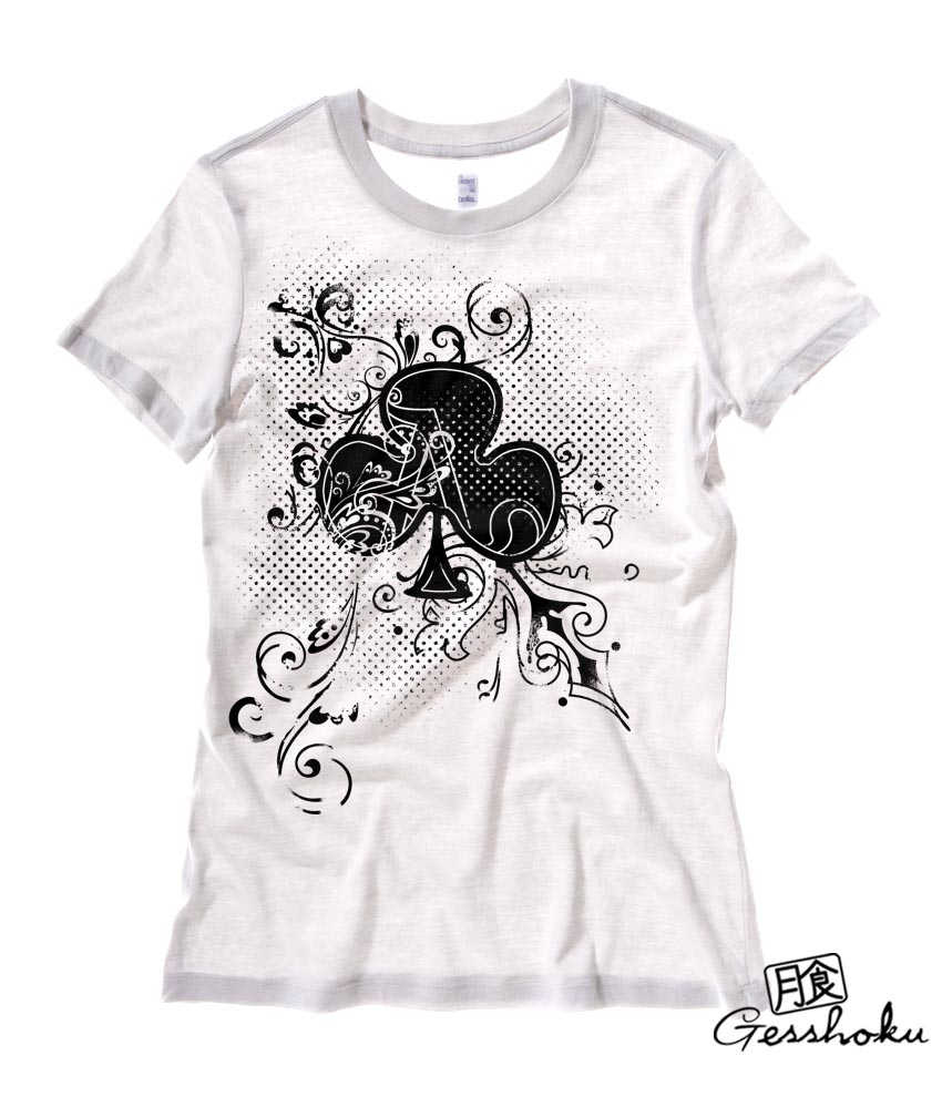 Ace of Clovers Ladies T-shirt - White
