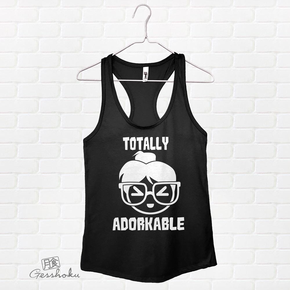 Totally Adorkable Flowy Tank Top - Black