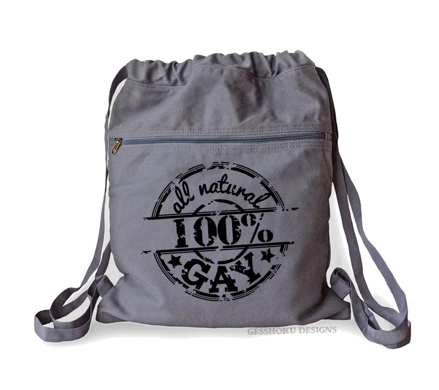100% All Natural Gay Cinch Backpack - Smoke Grey