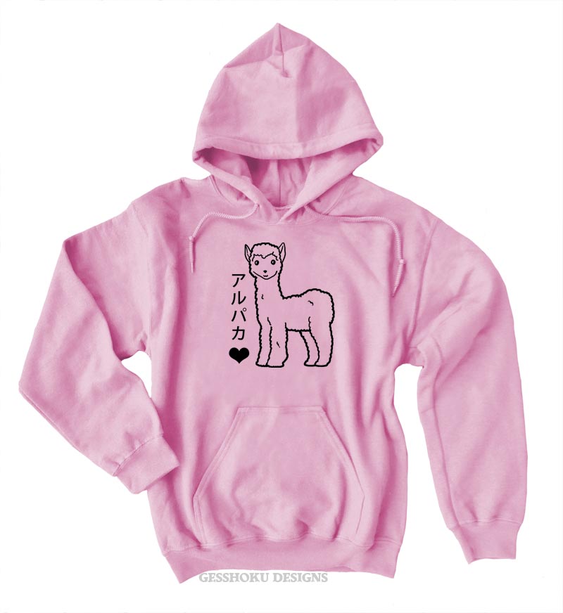Alpaca Love Pullover Hoodie - Light Pink