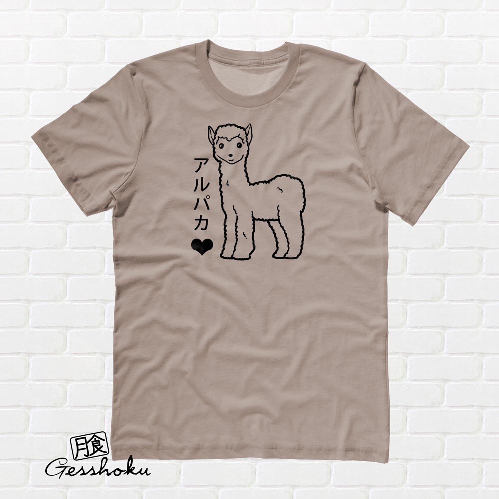 Alpaca Love T-shirt - Pebble Brown