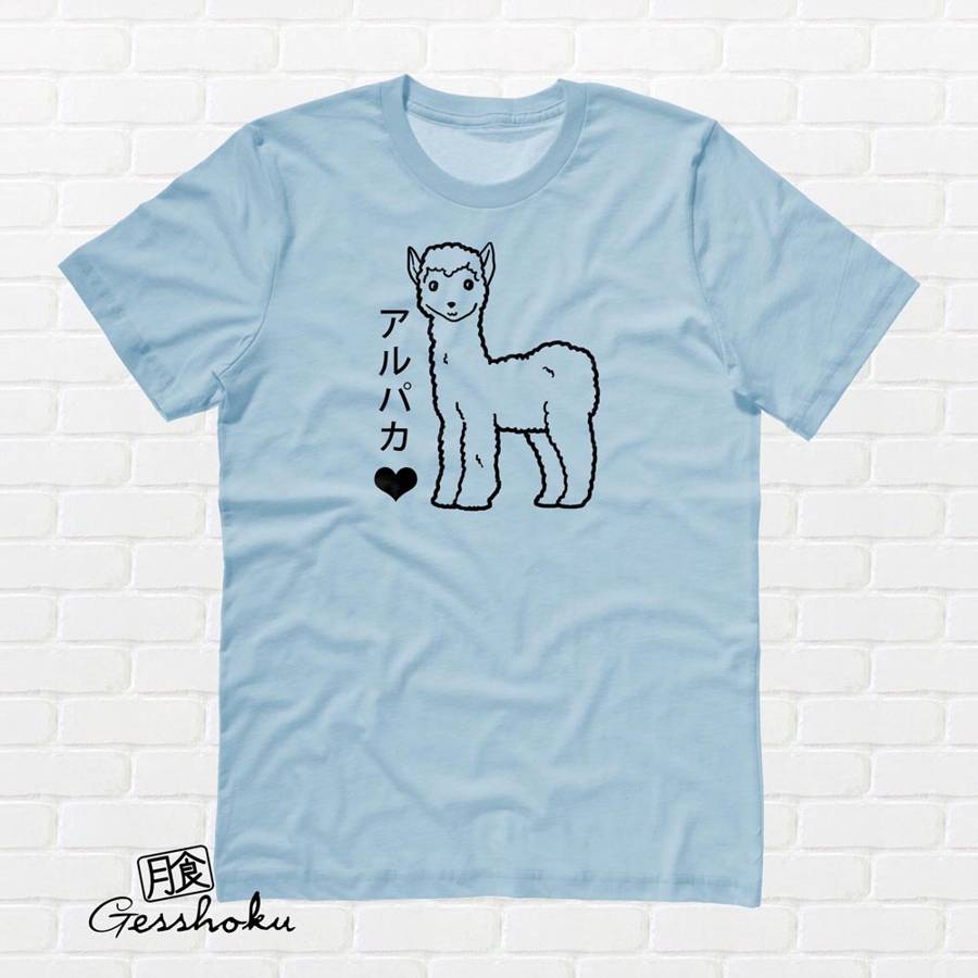 Alpaca Love T-shirt - Light Blue