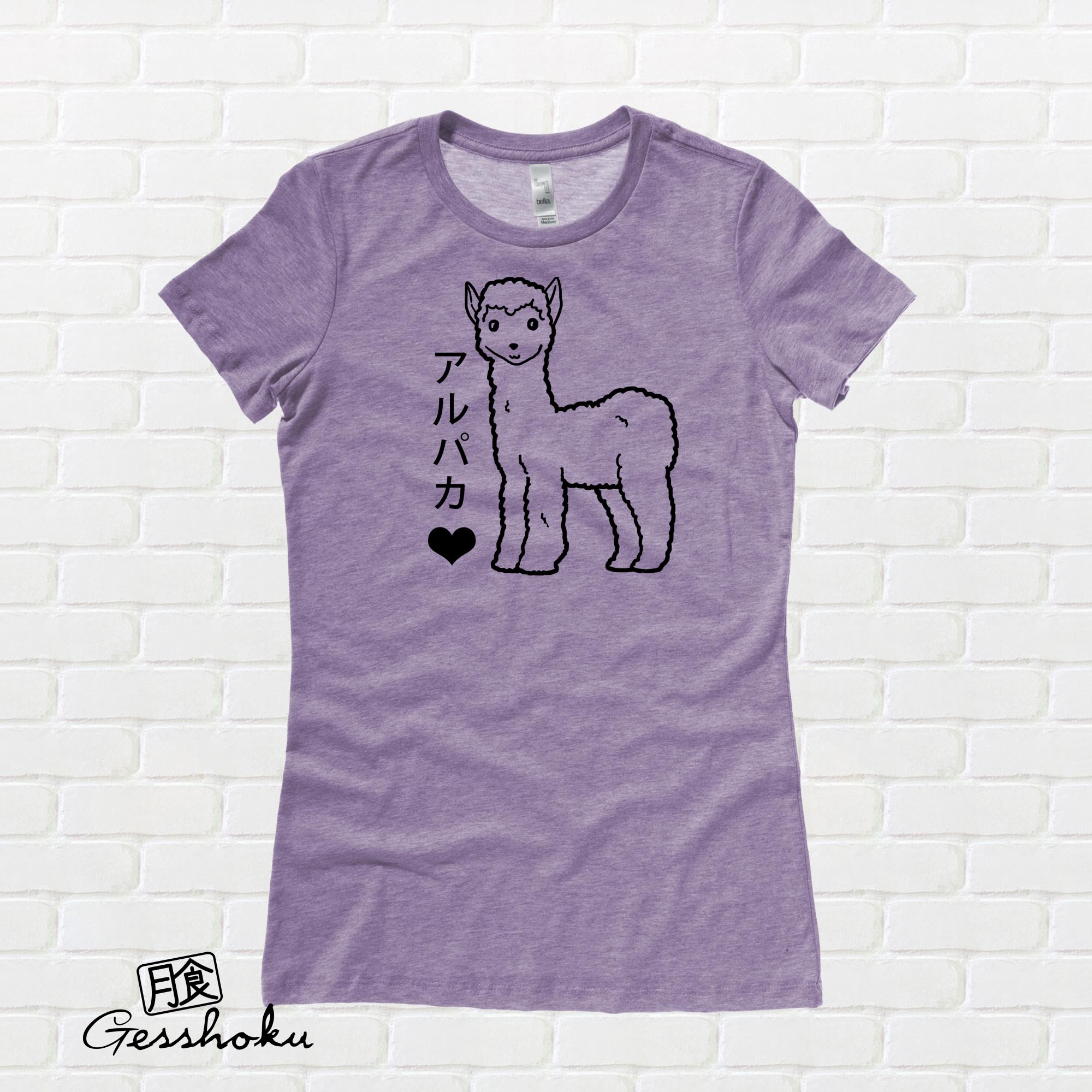 Alpaca Love Ladies T-shirt - Heather Purple