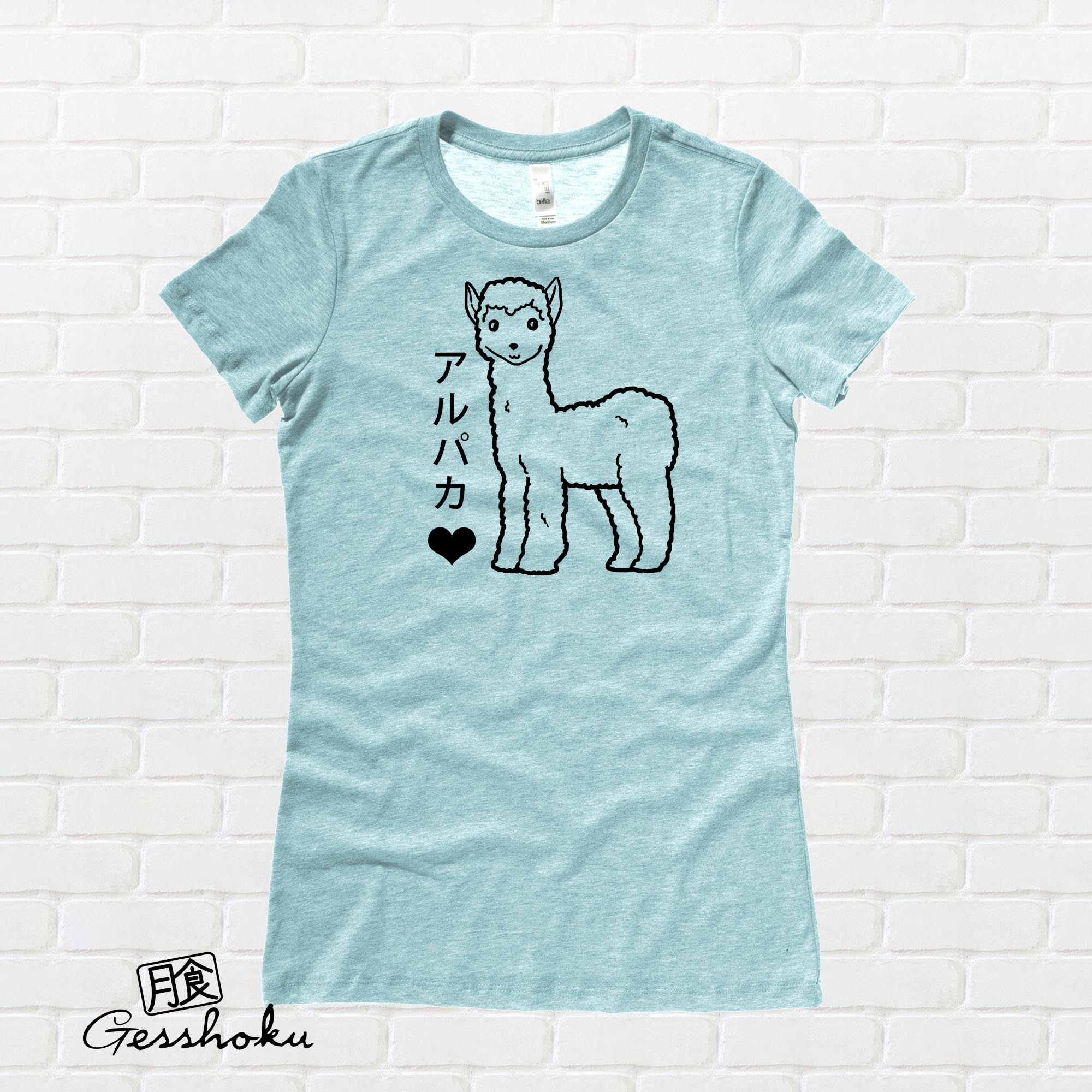 Alpaca Love Ladies T-shirt - Seafoam