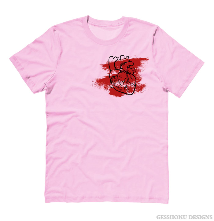Laid My Heart Bare T-shirt - Light Pink