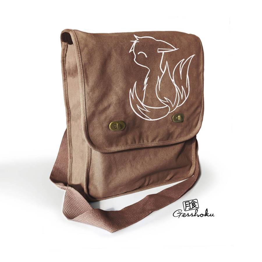 3-Tailed Baby Kitsune Field Bag - Brown