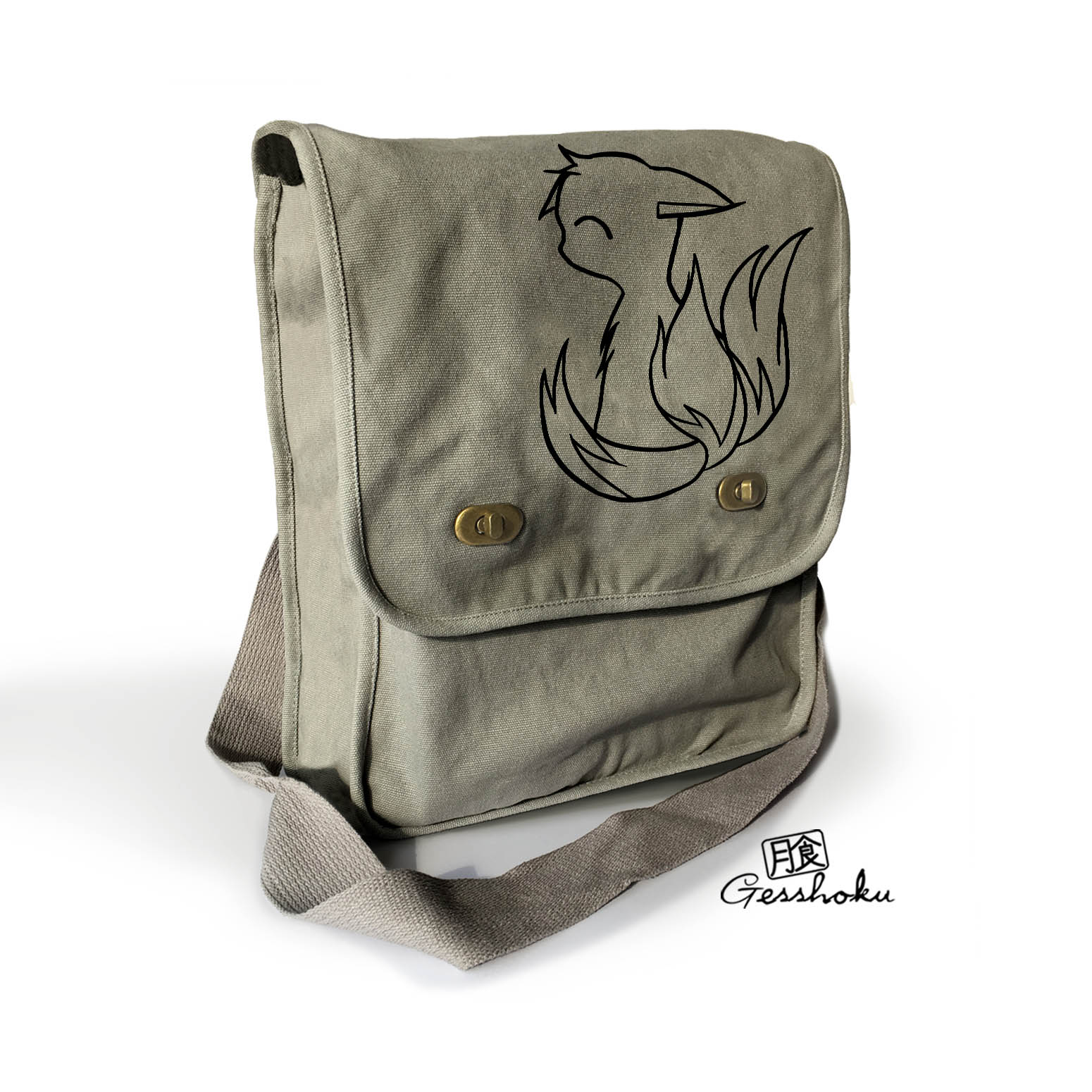 3-Tailed Baby Kitsune Field Bag - Smoke Grey