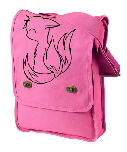 3-Tailed Baby Kitsune Field Bag - Pink