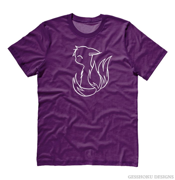 3-tailed Baby Kitsune T-shirt - Purple