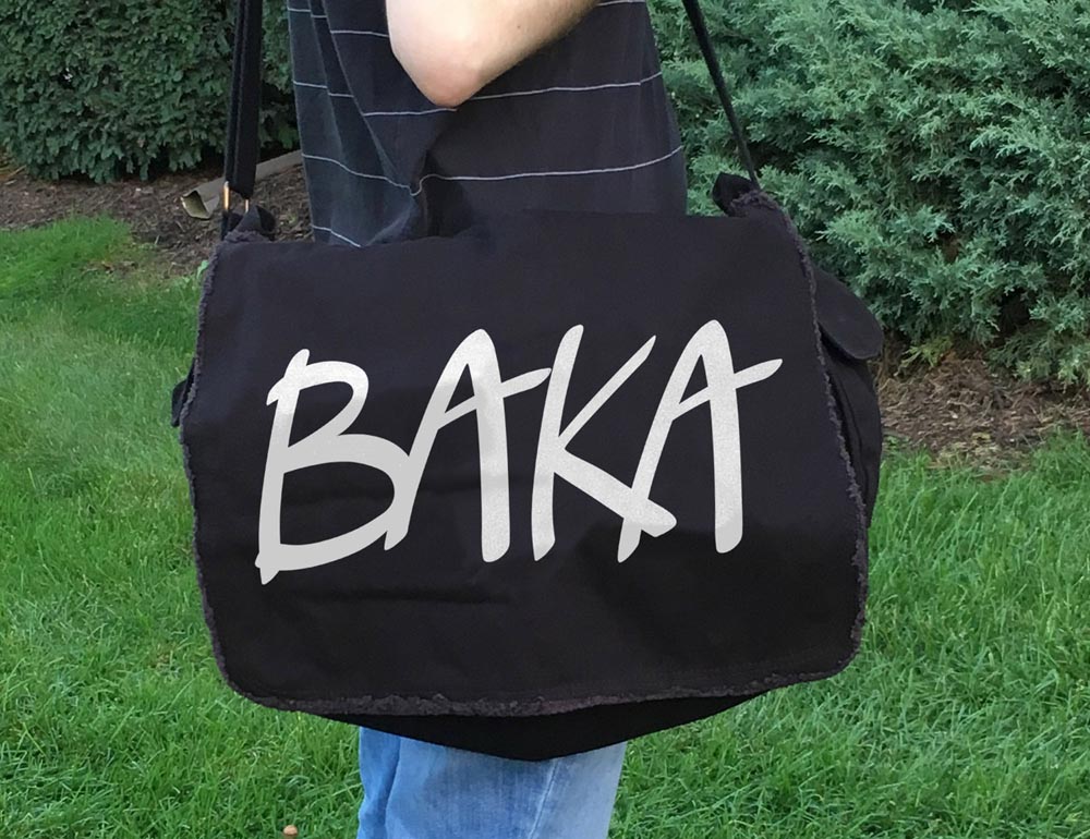 Baka (text) Messenger Bag -