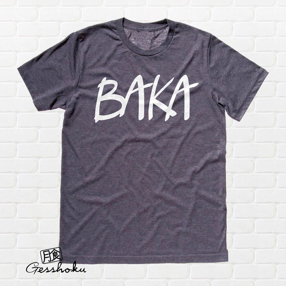 Baka (text) T-shirt - Charcoal Grey