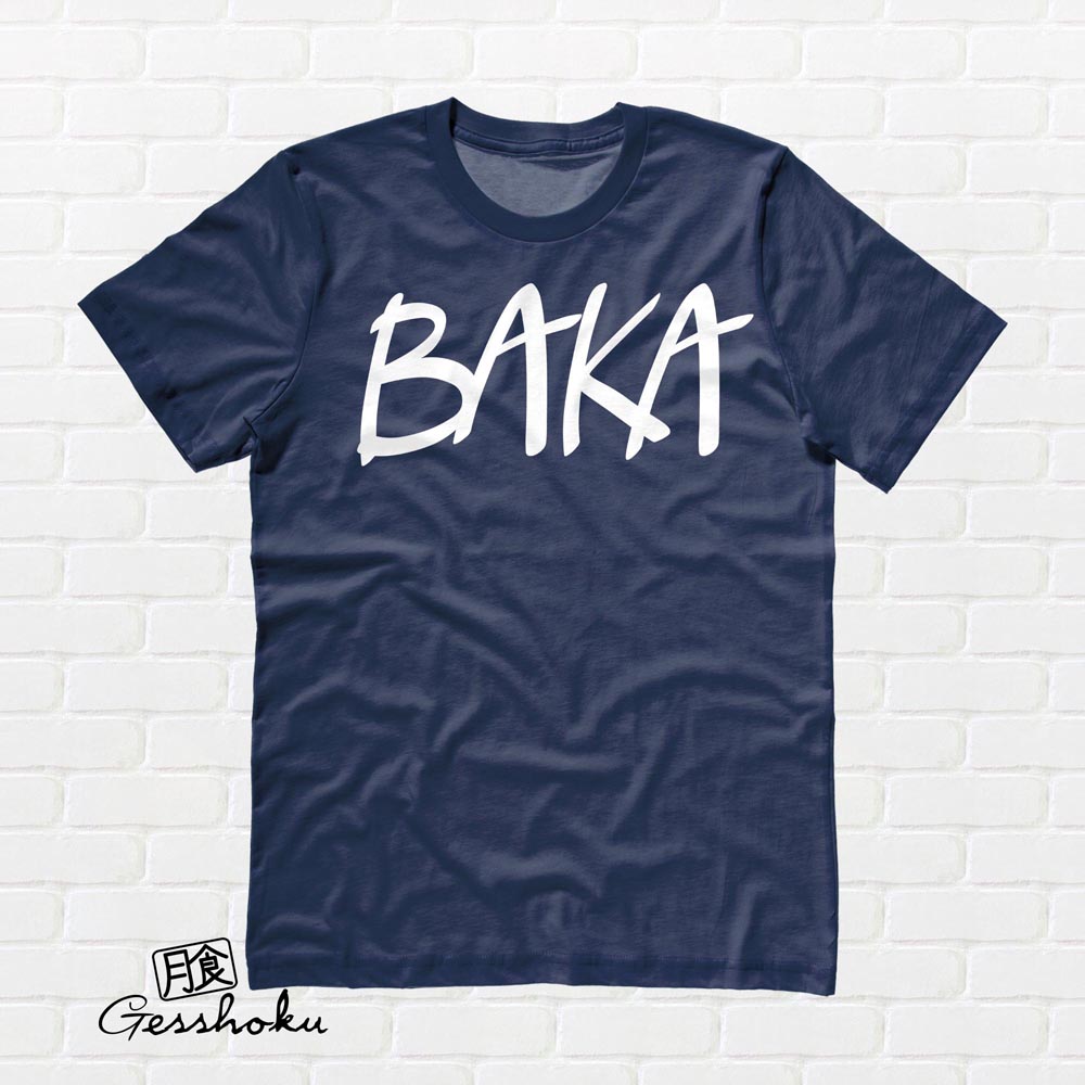 Baka (text) T-shirt - Navy Blue