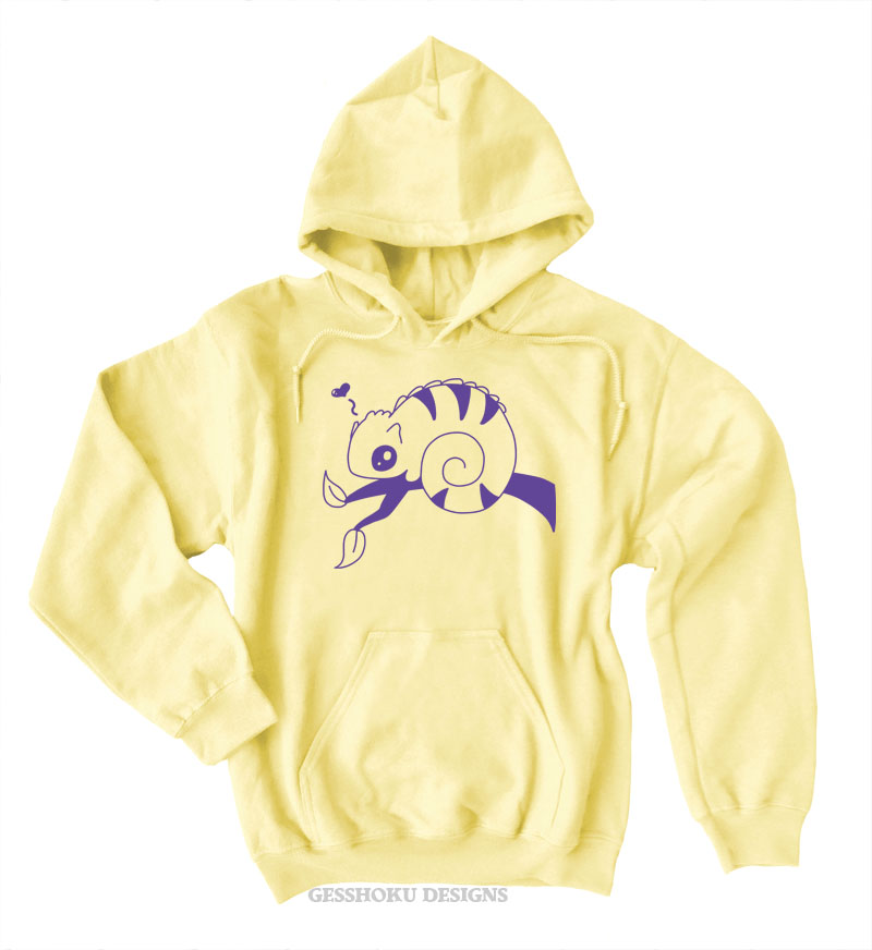 Chameleon in Love Pullover Hoodie - Yellow