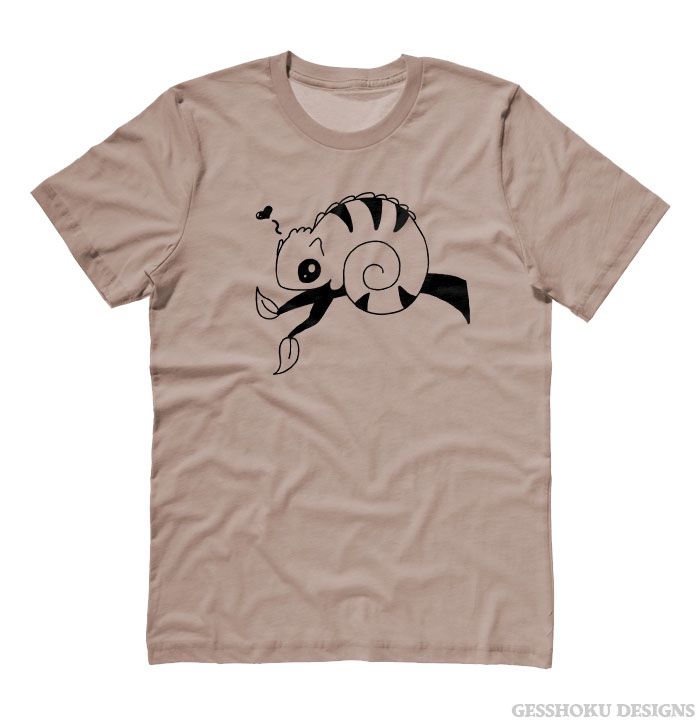 Chameleon in Love T-shirt - Pebble Brown