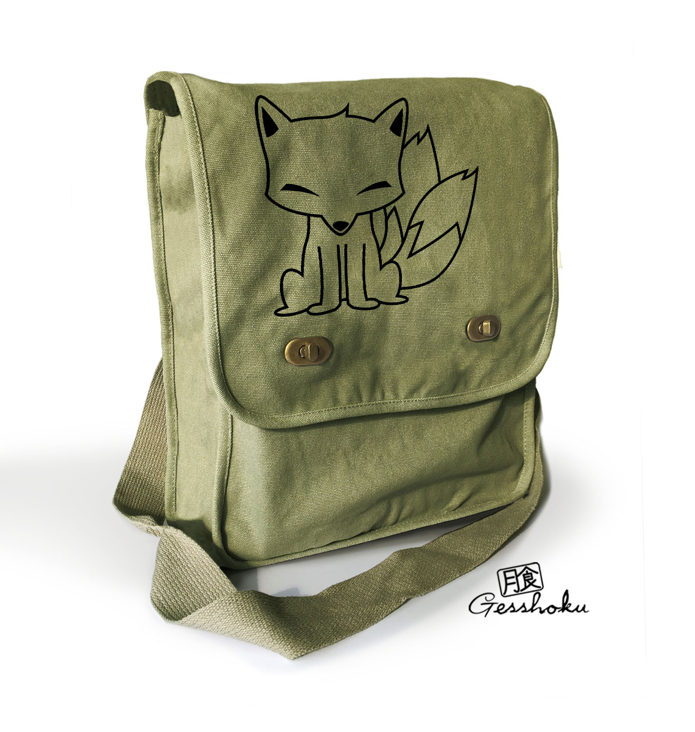 Chibi Kitsune Field Bag - Khaki Green