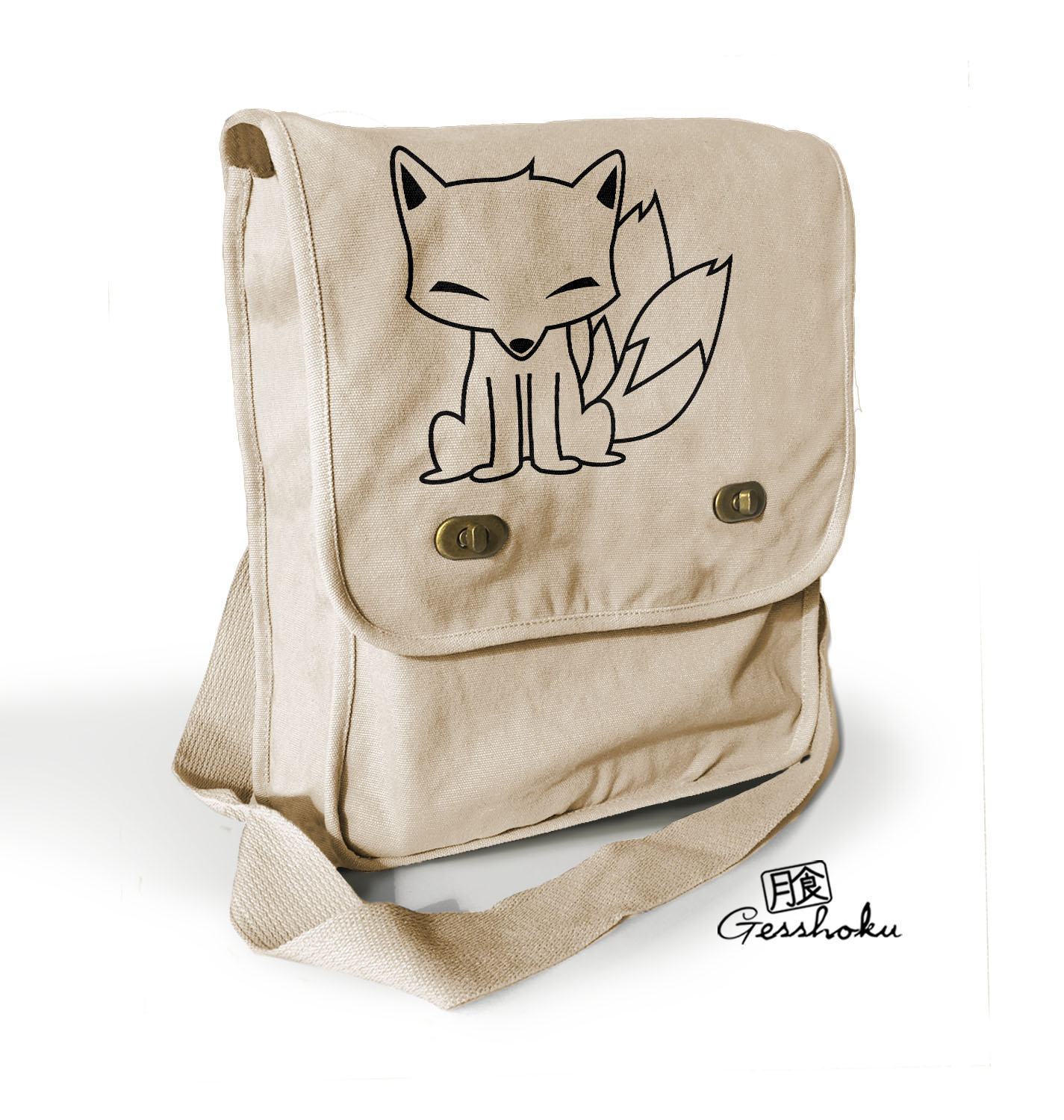 Chibi Kitsune Field Bag - Natural