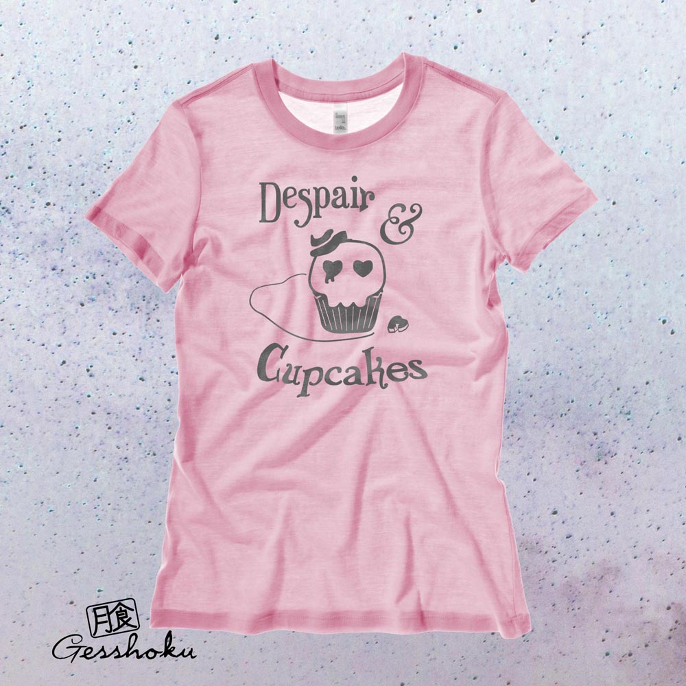 Despair and Cupcakes Ladies T-shirt - Light Pink