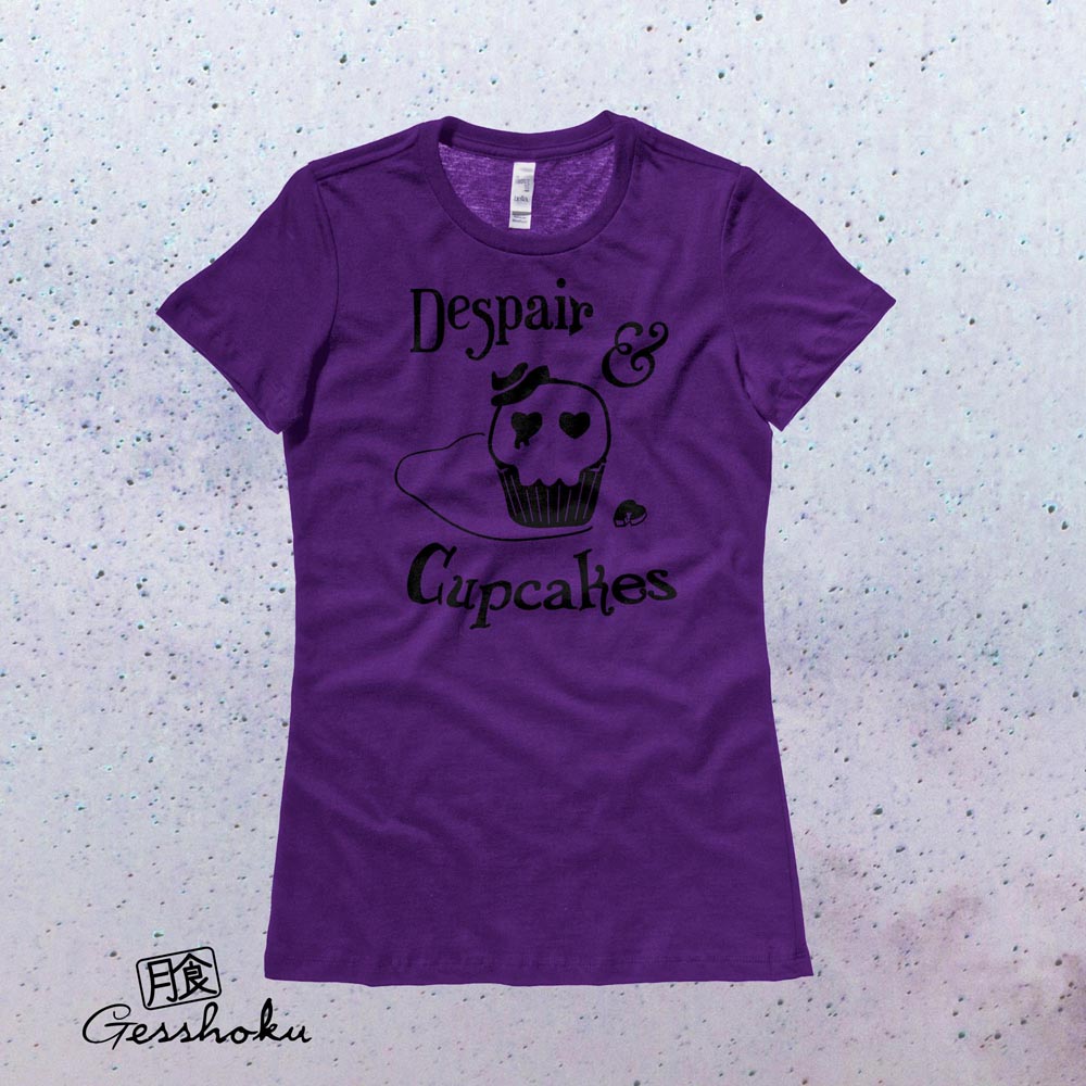 Despair and Cupcakes Ladies T-shirt - Purple