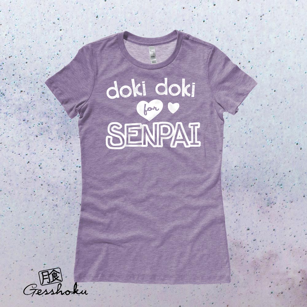 Doki Doki for Senpai Ladies T-shirt - Heather Purple