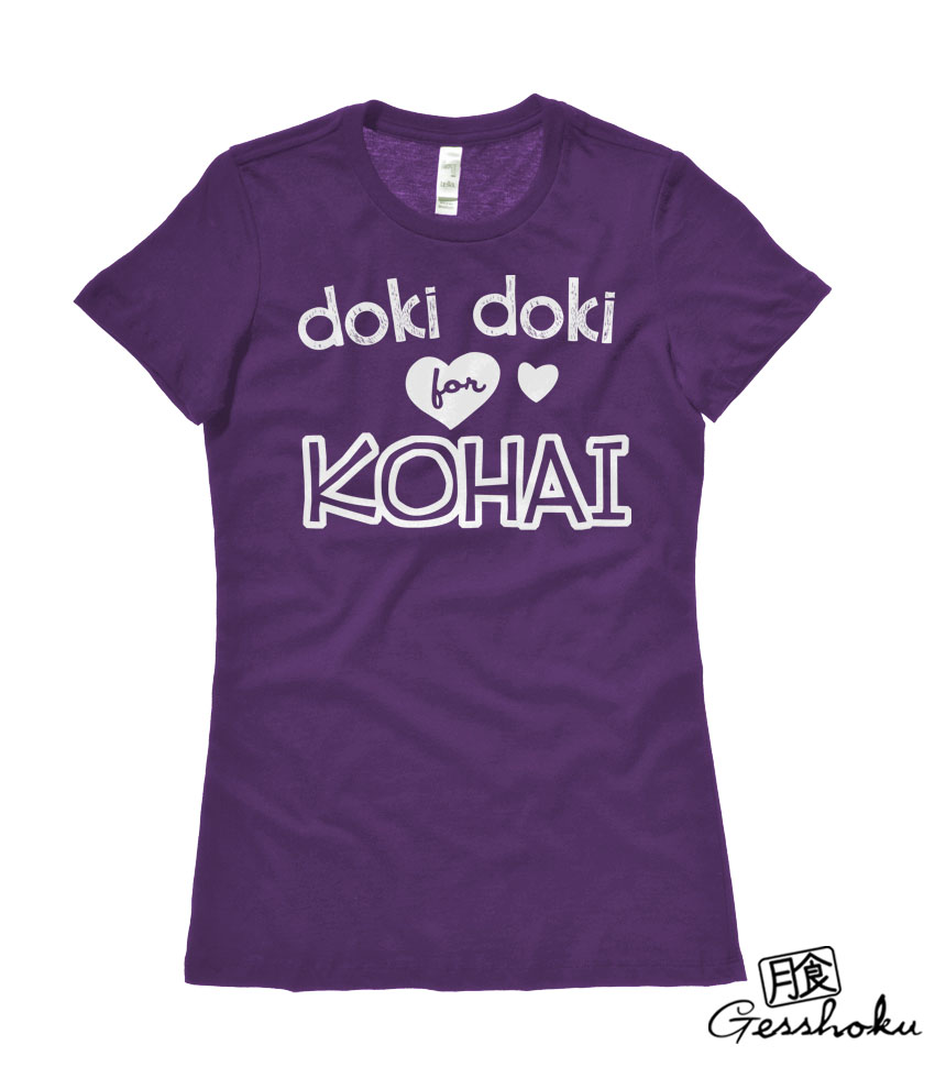 Doki Doki for Kohai Ladies T-shirt - Purple