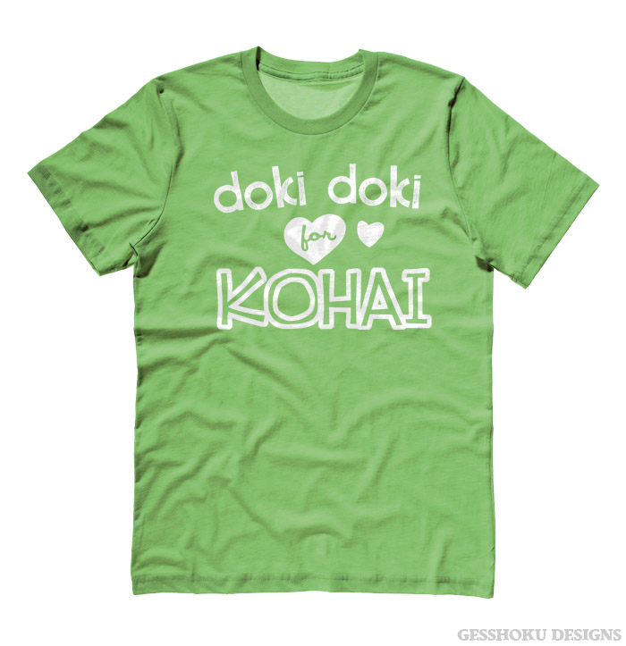 Doki Doki for Kohai T-shirt - Lime Green