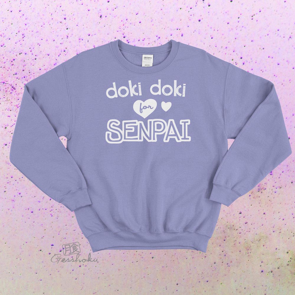 Doki Doki for Senpai Crewneck Sweatshirt - Violet