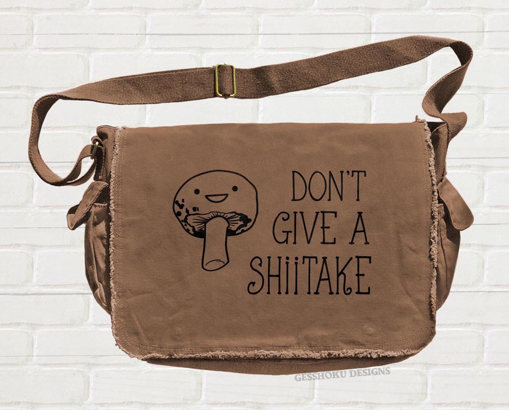 Don't Give a Shiitake Messenger Bag - Brown