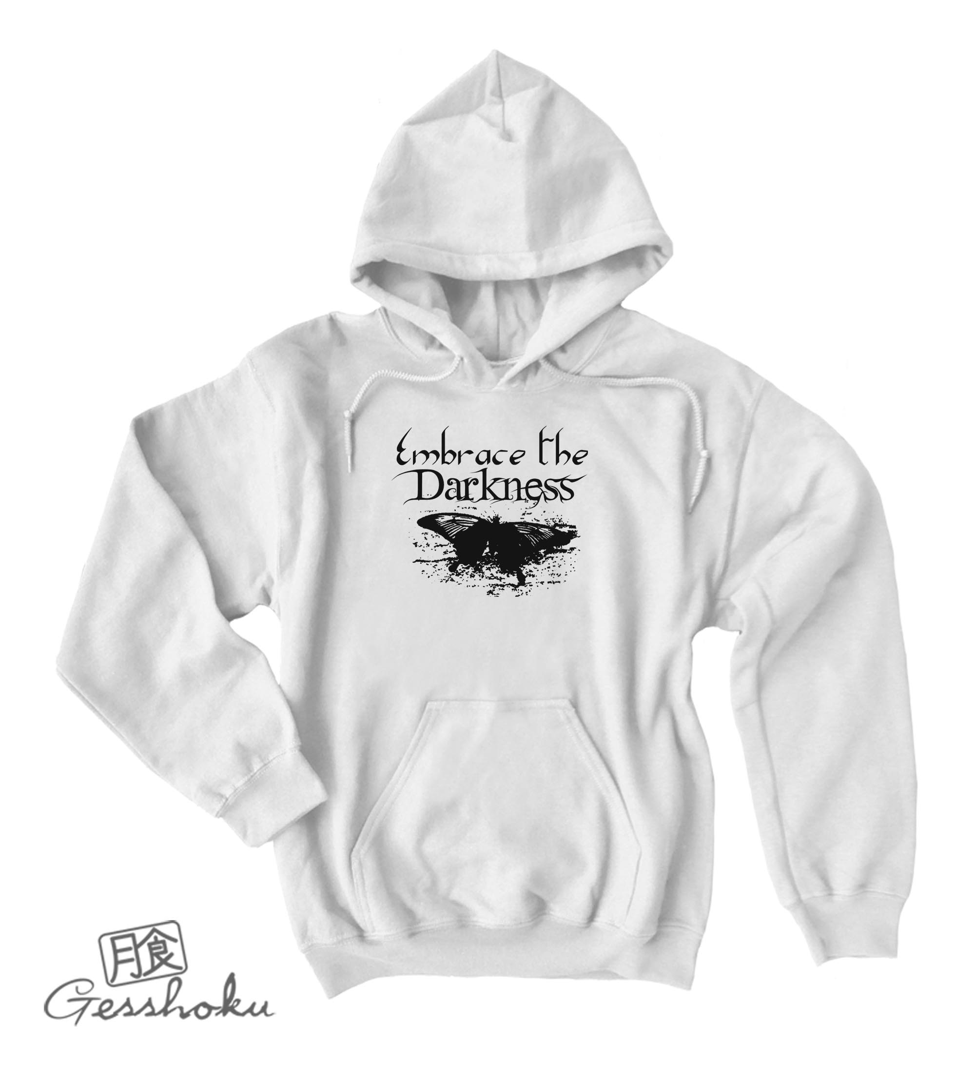 Embrace the Darkness Pullover Hoodie - White