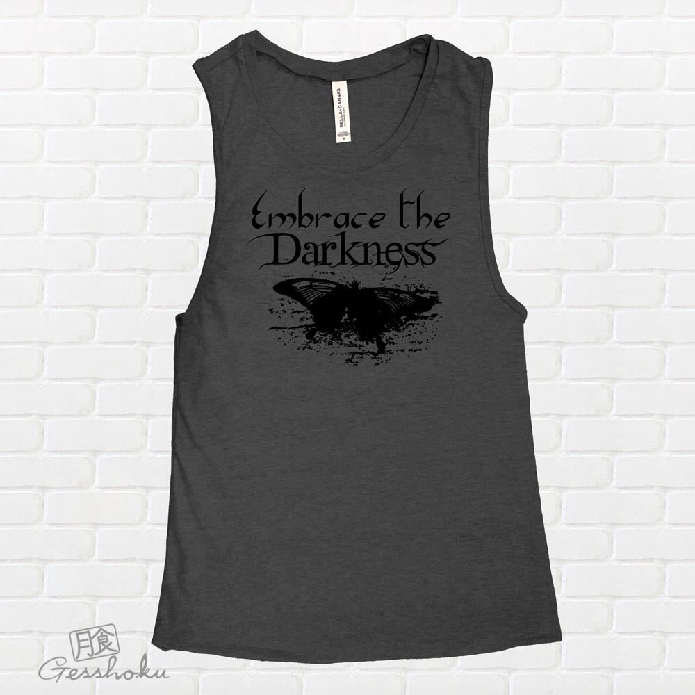 Embrace the Darkness Sleeveless Top - Deep Heather Grey