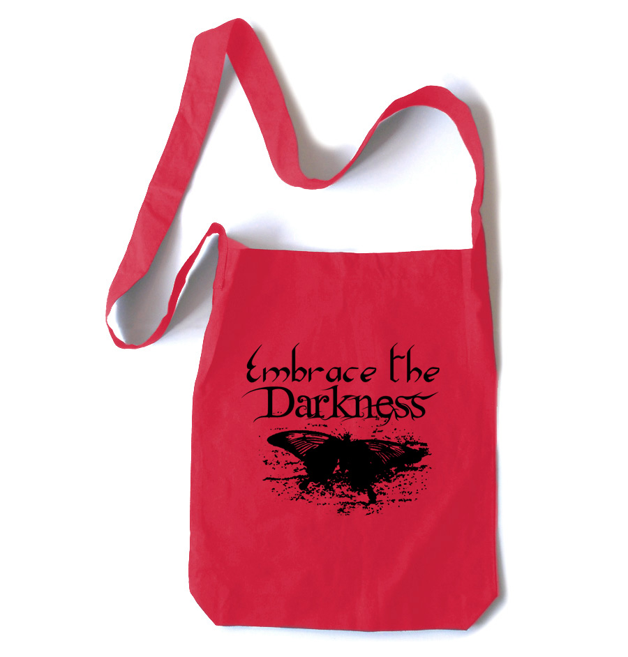 Embrace the Darkness Crossbody Tote Bag - Red