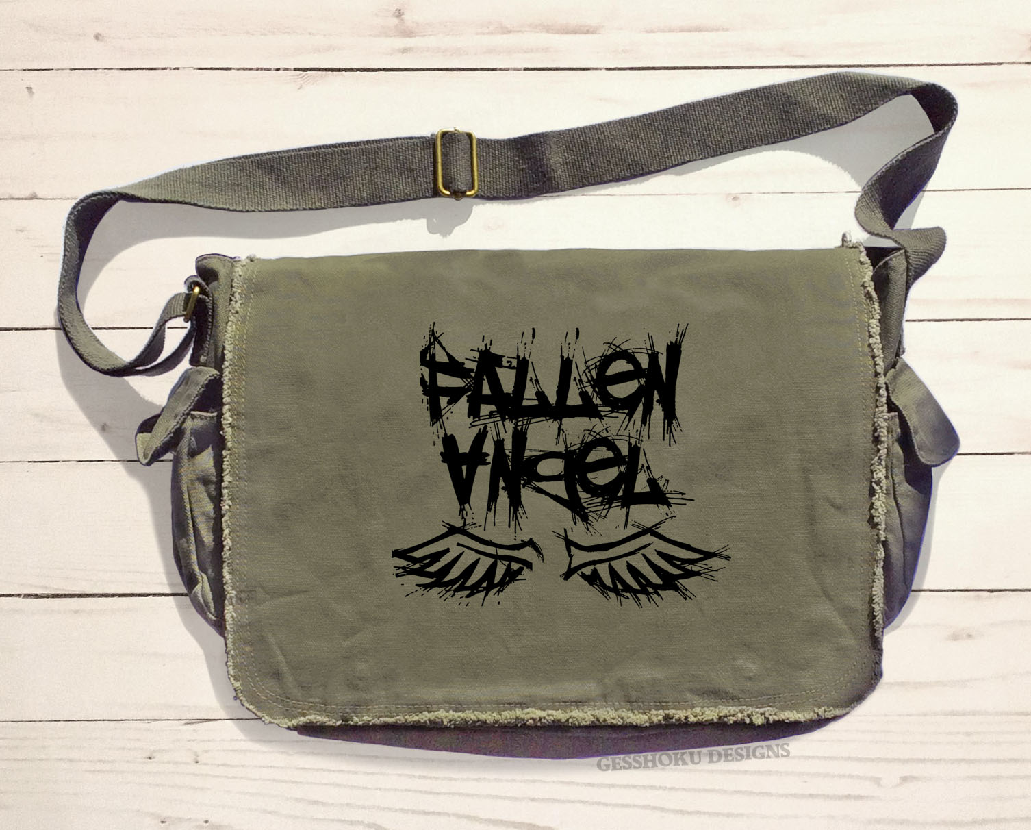 Fallen Angel Messenger Bag - Khaki Green