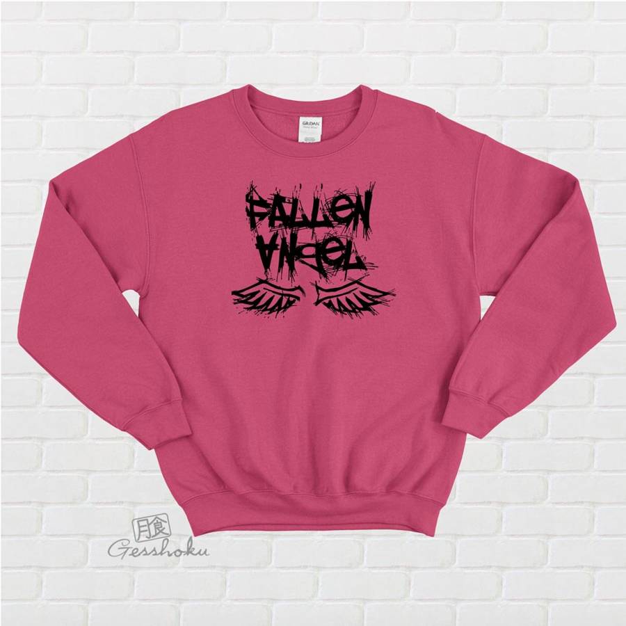 Fallen Angel Crewneck Sweatshirt - Hot Pink