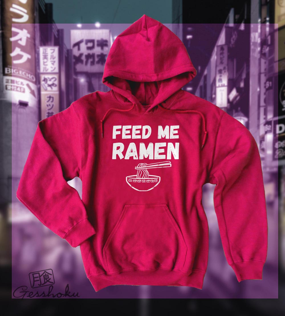 Feed Me Ramen Pullover Hoodie - Red