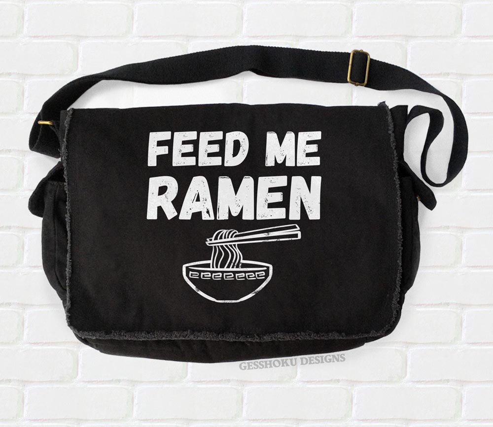 Feed Me Ramen Messenger Bag - Black