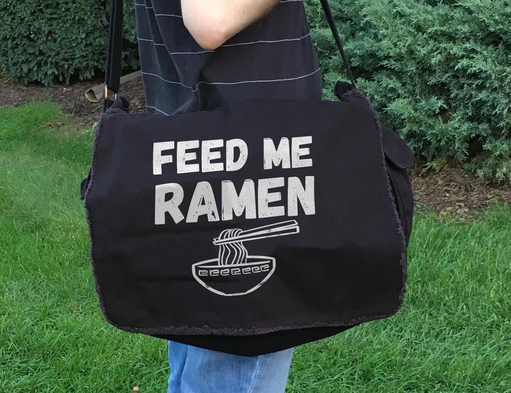 Feed Me Ramen Messenger Bag -