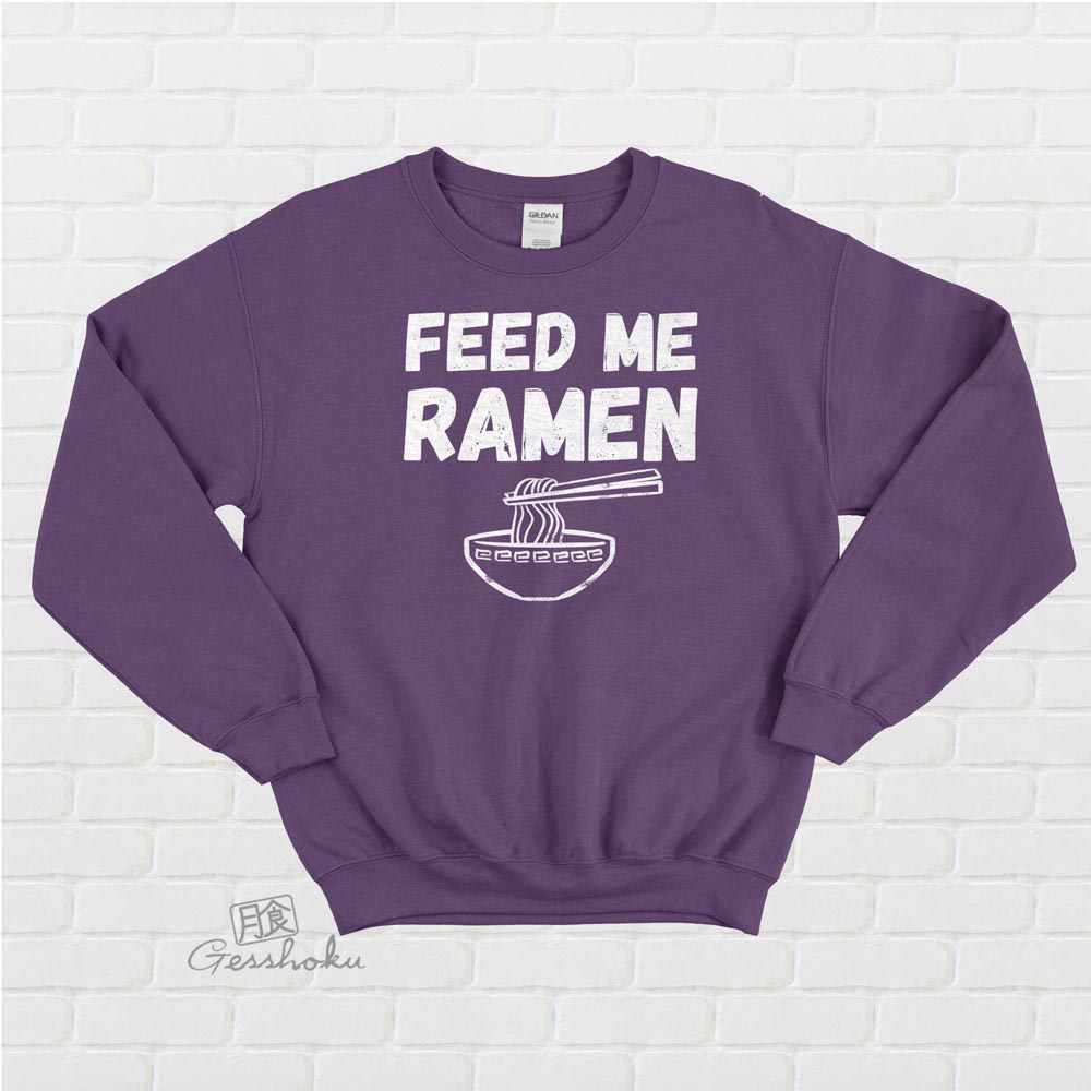 Feed Me Ramen Crewneck Sweatshirt - Purple