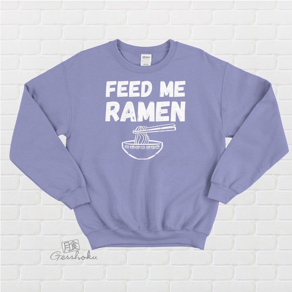 Feed Me Ramen Crewneck Sweatshirt - Violet
