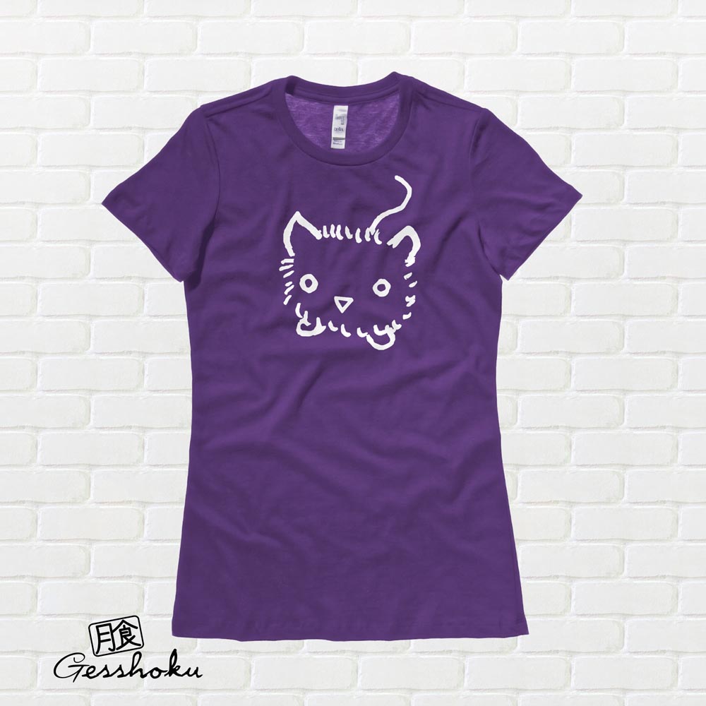 Fuzzy Kitten Ladies T-shirt - Purple