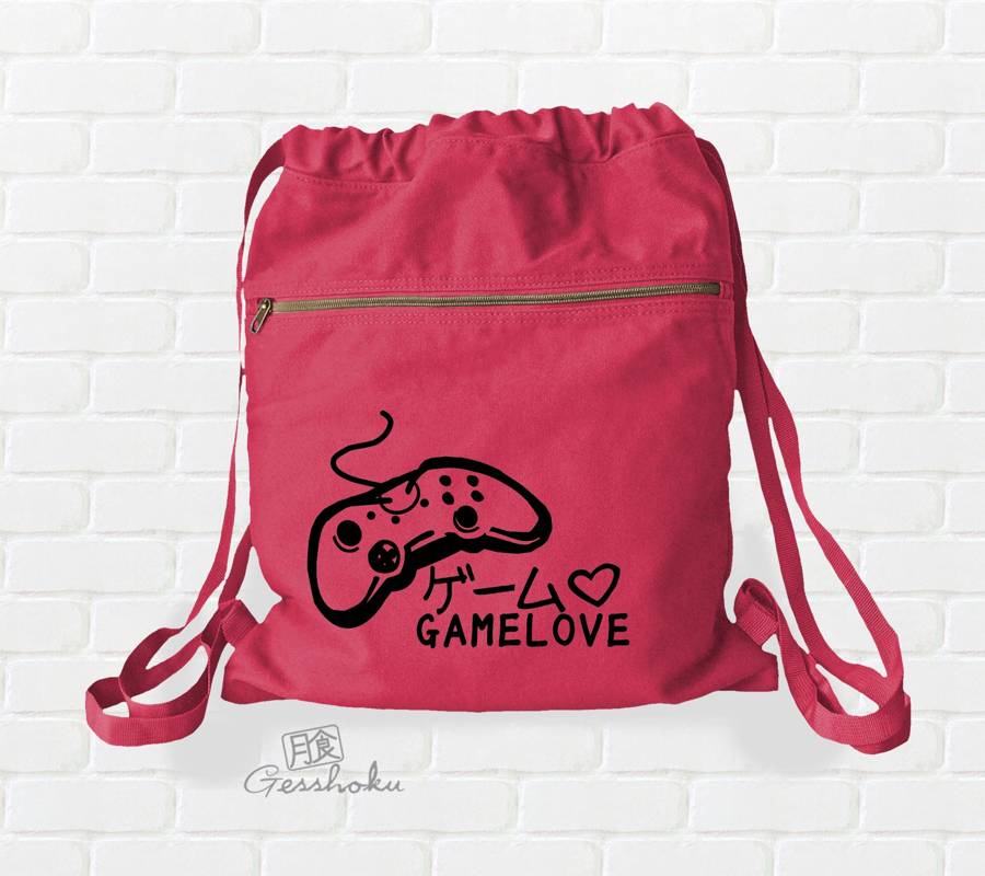 Game Love Cinch Backpack - Red