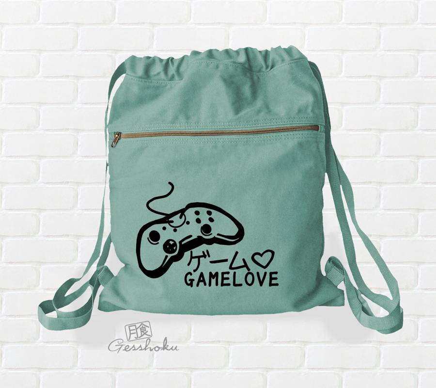Game Love Cinch Backpack - Seafoam