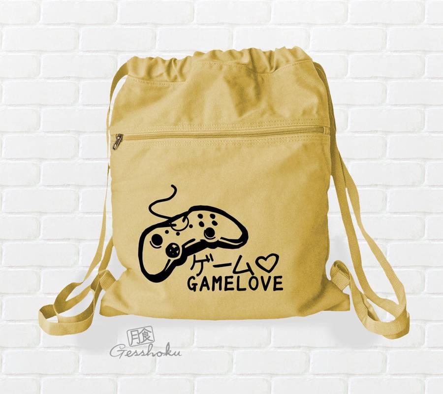 Game Love Cinch Backpack - Yellow