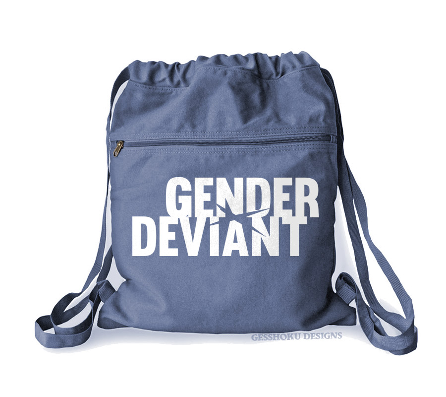 Gender Deviant Cinch Backpack - Denim Blue