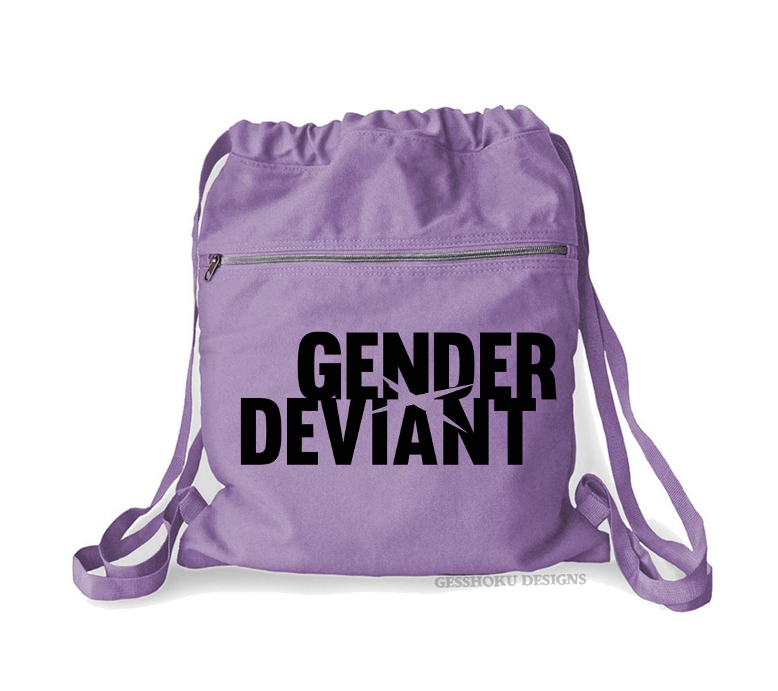 Gender Deviant Cinch Backpack - Raspberry