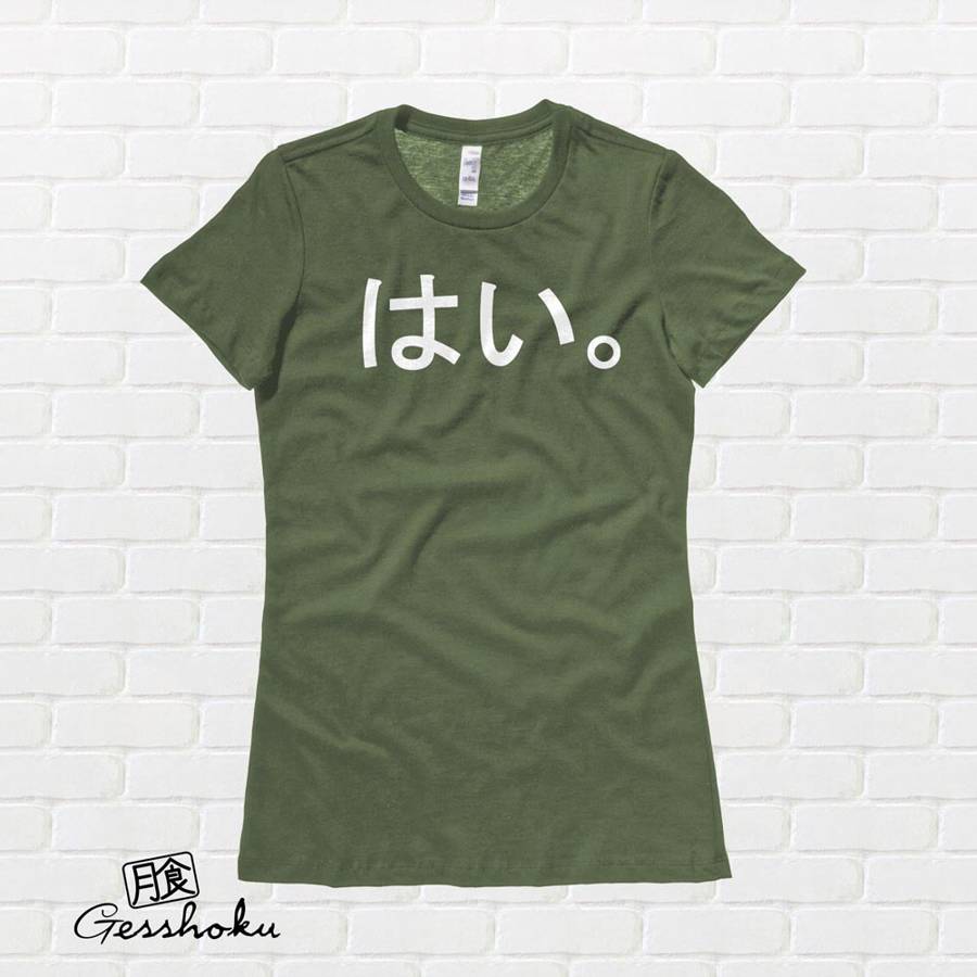 Hai. Ladies T-shirt - Olive Green