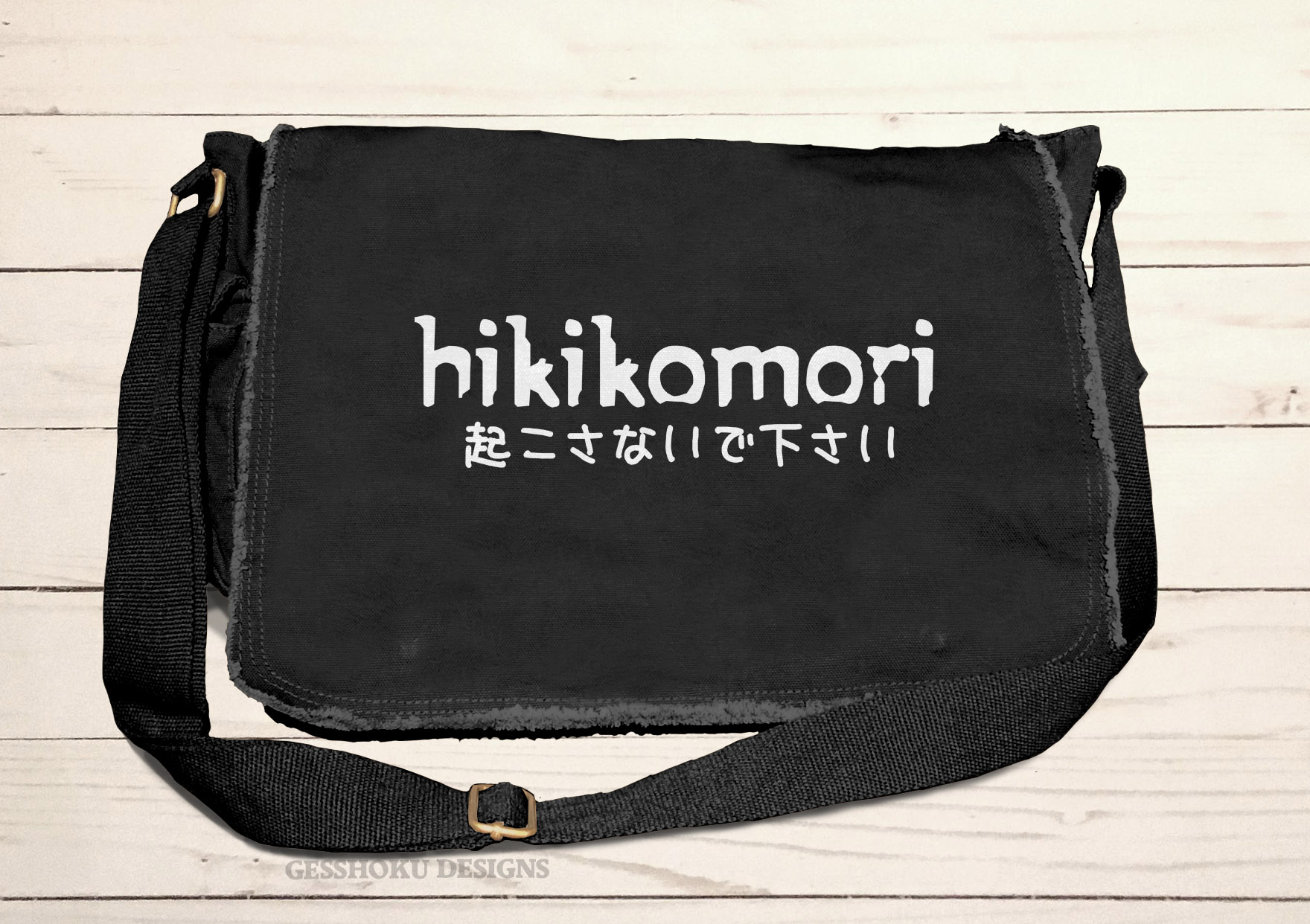 Hikikomori Messenger Bag - Black