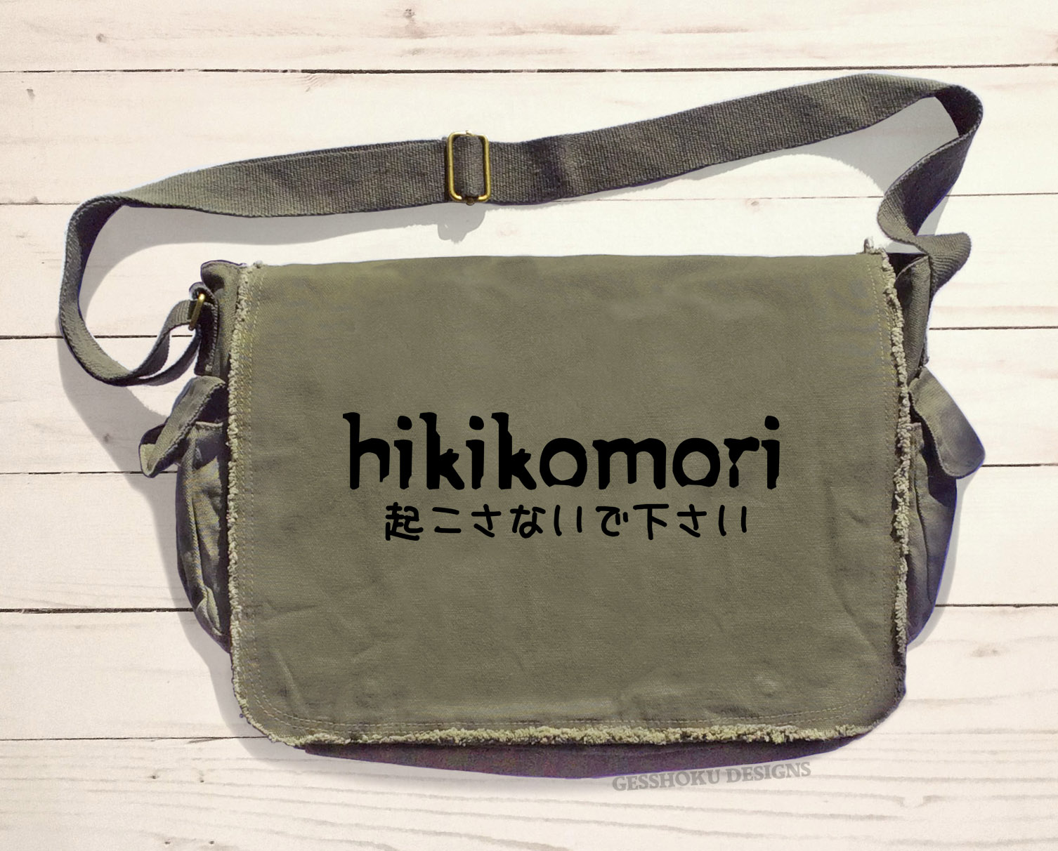 Hikikomori Messenger Bag - Khaki Green