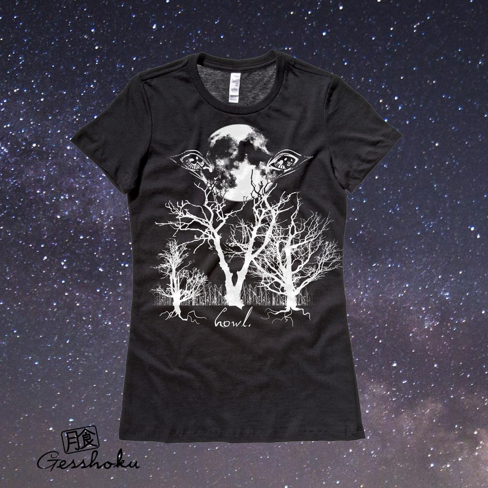 Howl: Eyes of the Night Forest Ladies T-shirt - Black